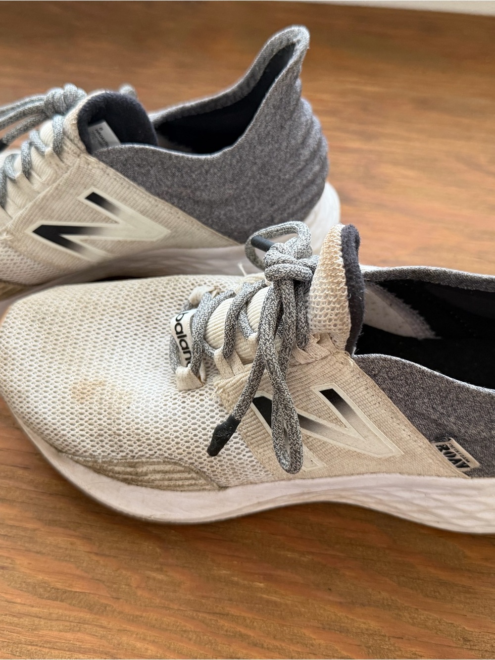 New Balance Women's White and Gray Athletic Running Sneakers